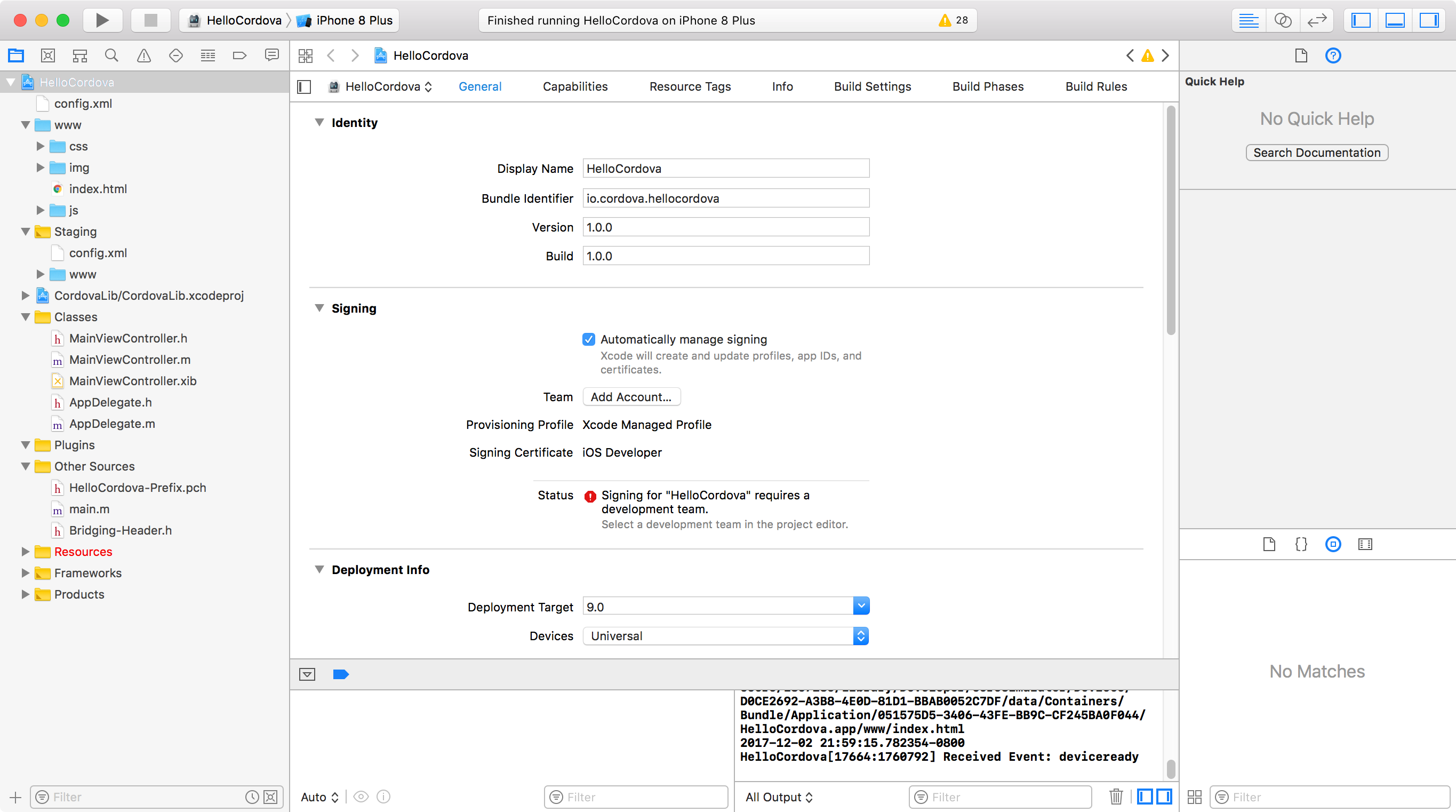 add emulator in cordova mac