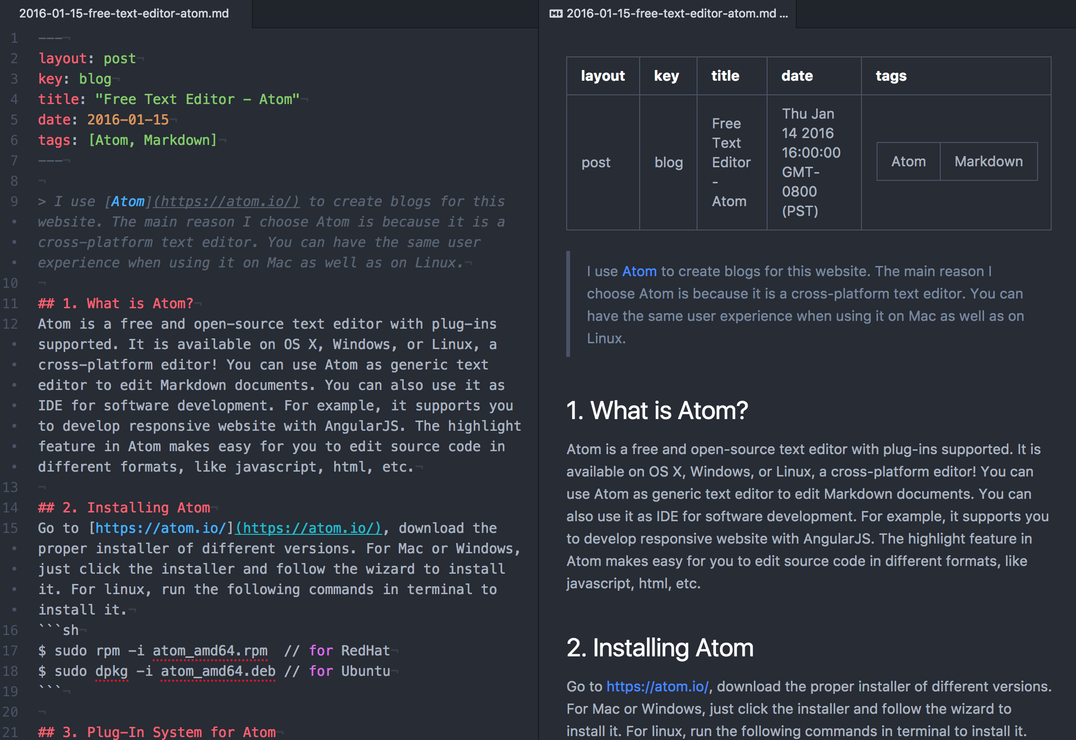 Installing and Using Atom https jojozhuang.github.io